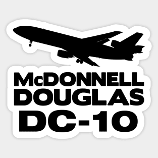 McDonnell Douglas DC-10 Silhouette Print (Black) Sticker